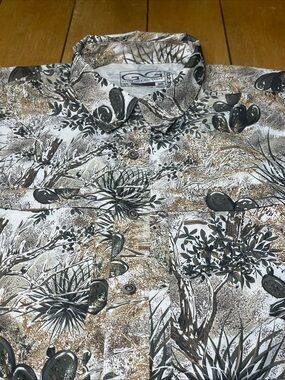 Game Guard Button Down Shirt Performance Vented Size 3XL Cactus Camo EUC!!